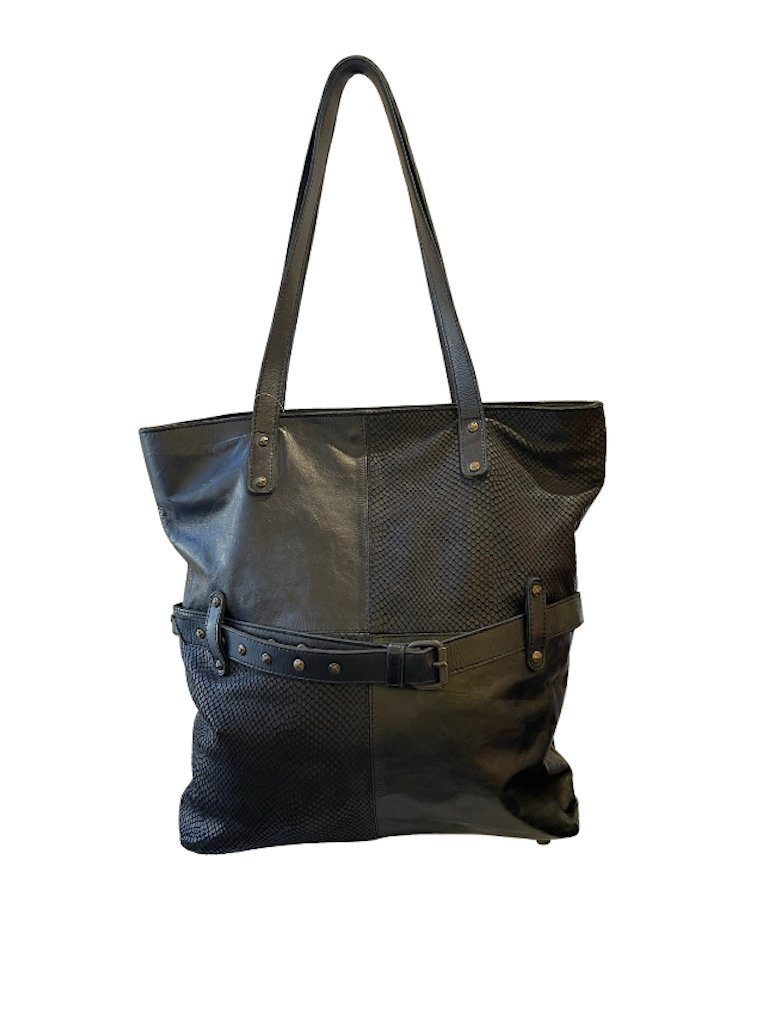 BZNA Bag Schultertasche Fena Schwarz Designer Ledertasche Handtasche Schultertasche - B Z N A