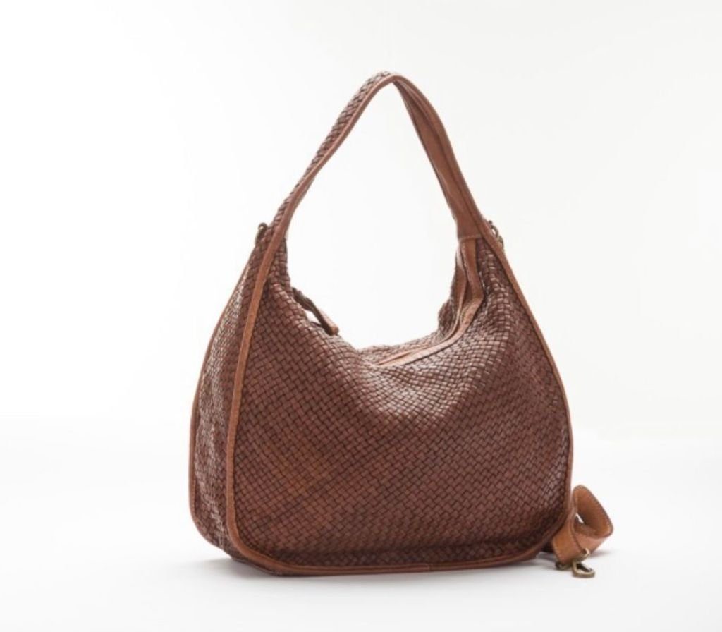 BZNA Bag Sanna Cognac Italy Designer Business Handtasche Schultertasche Tasche Leder - B Z N A
