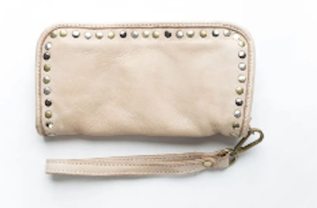 BZNA Berlin Romy Beige Wallet Clutch Leather Leder Portemonnaie Geldbörse - B Z N A