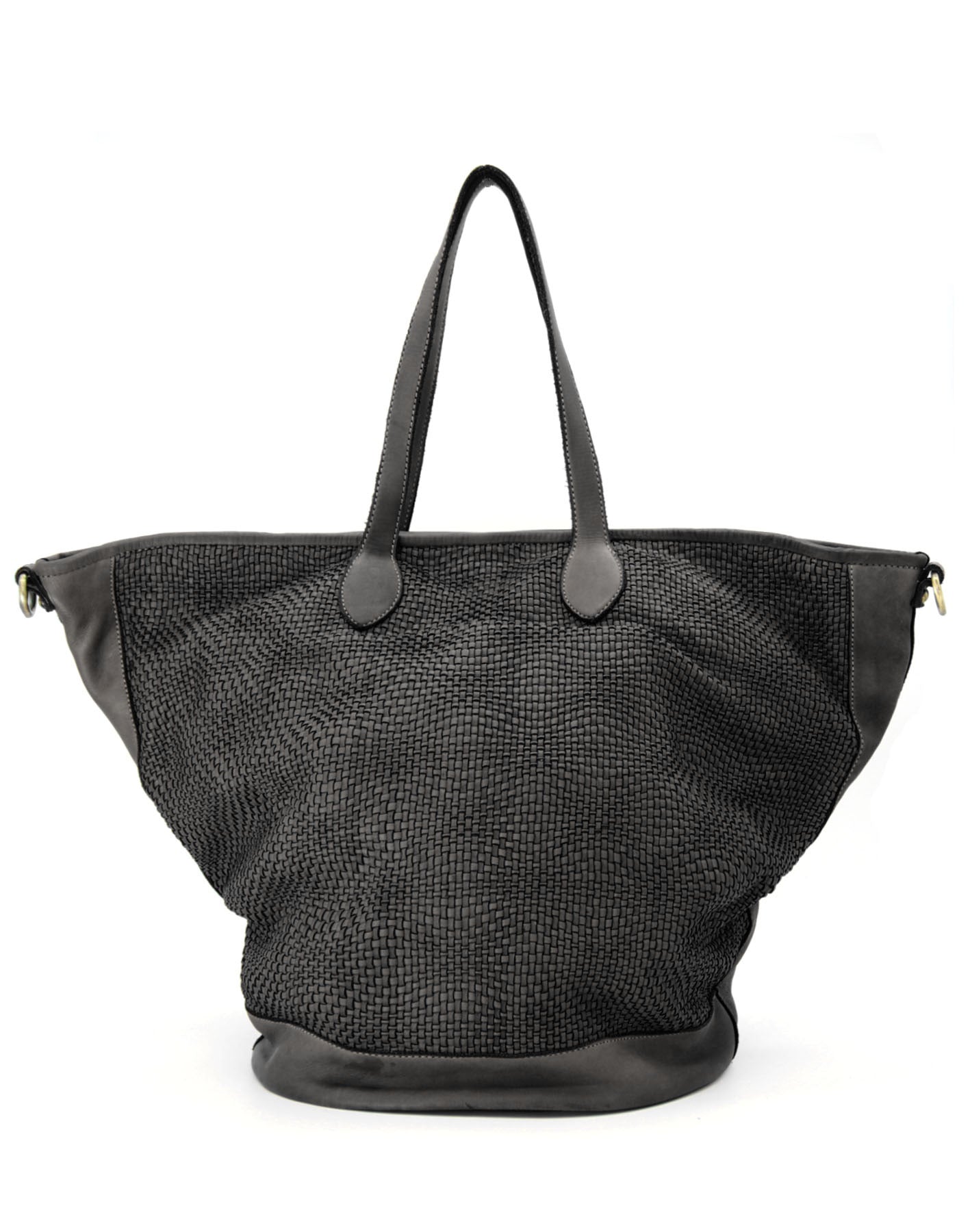 BZNA Bag Patch Schwarz Designer XXL Shopper Damen Handtasche Schultertasche - B Z N A