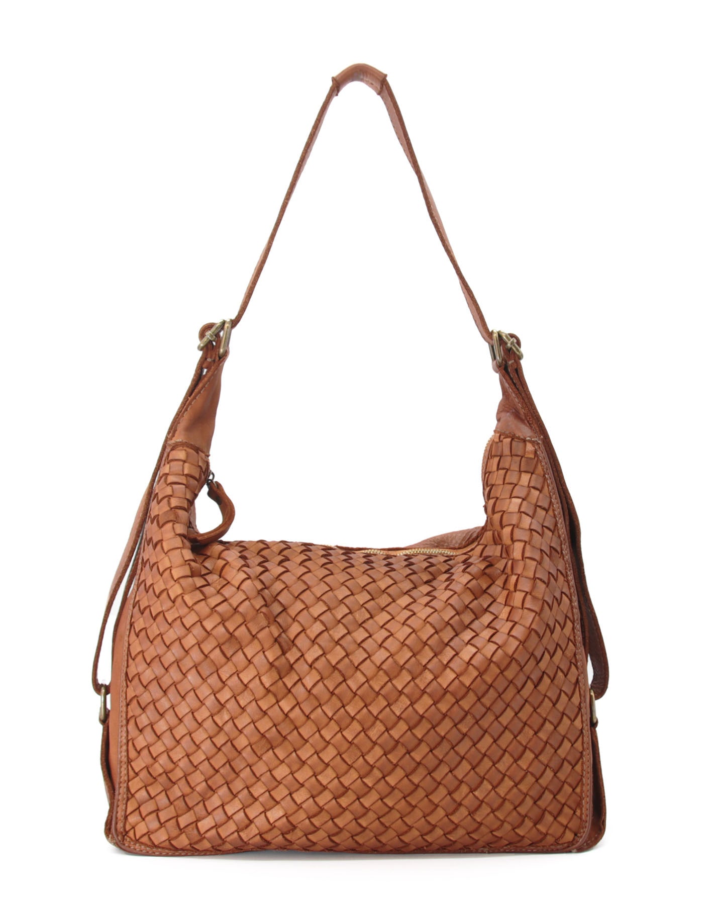 BZNA Bag Lory Cognac Backpacker Designer Rucksack Damenhandtasche Schultertasche - B Z N A