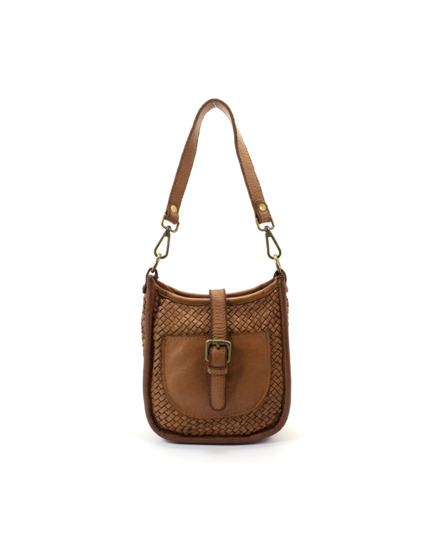BZNA Bag Krista Cognac Italy Designer Beutel Umhängetasche Damen Handtasche - B Z N A