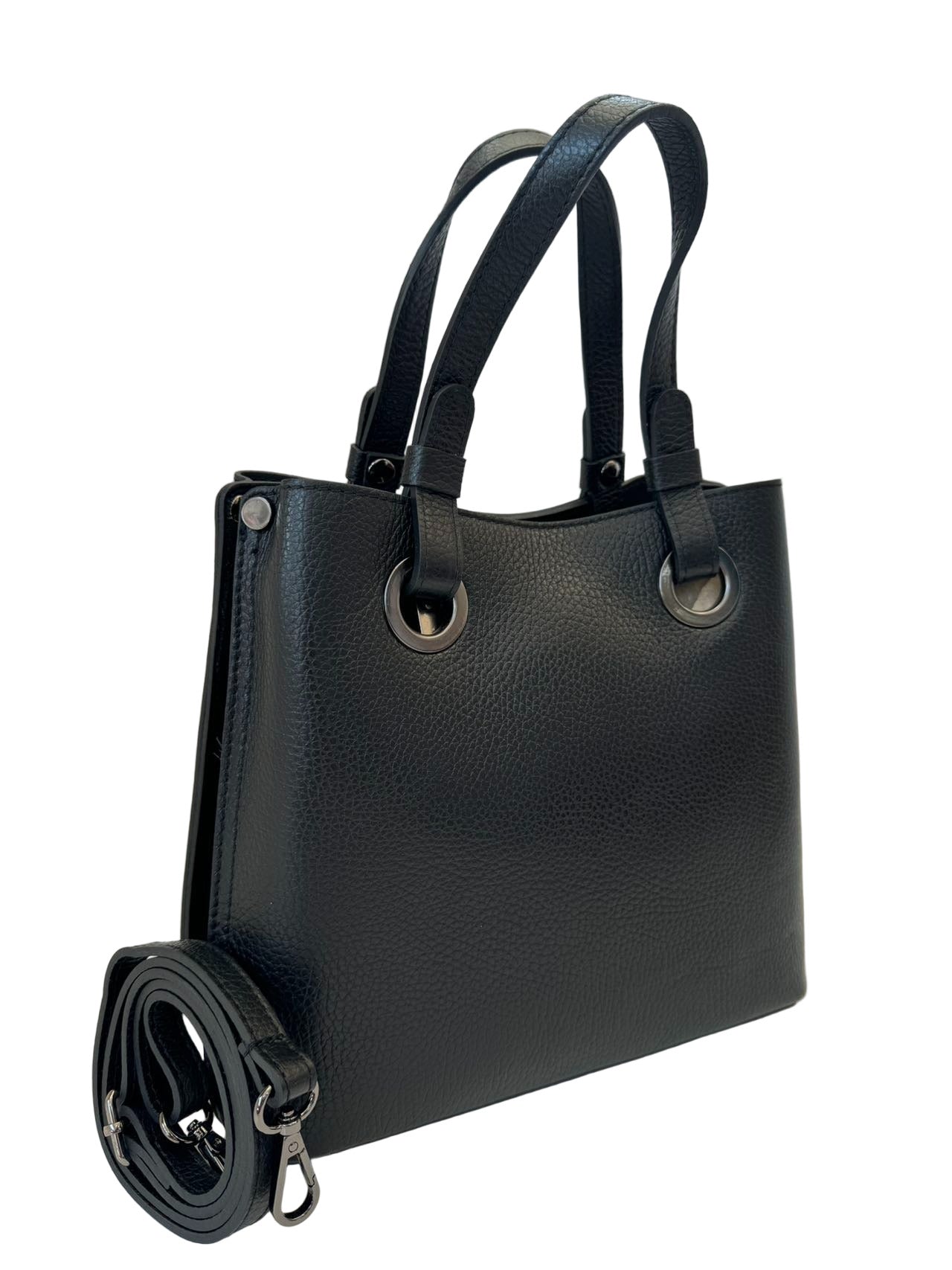 BZNA Bag Hana Schwarz Leder Italy Damen Handtasche Schultertasche Tasche - B Z N A