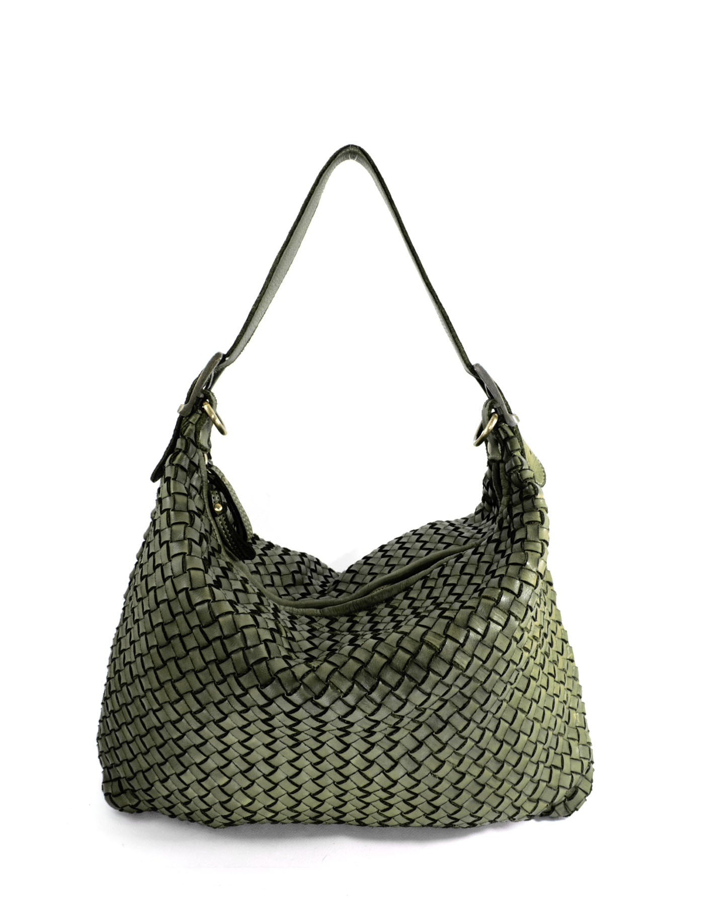 BZNA Bag Amira Grün Italy Designer Damen Handtasche Schultertasche Tasche - B Z N A