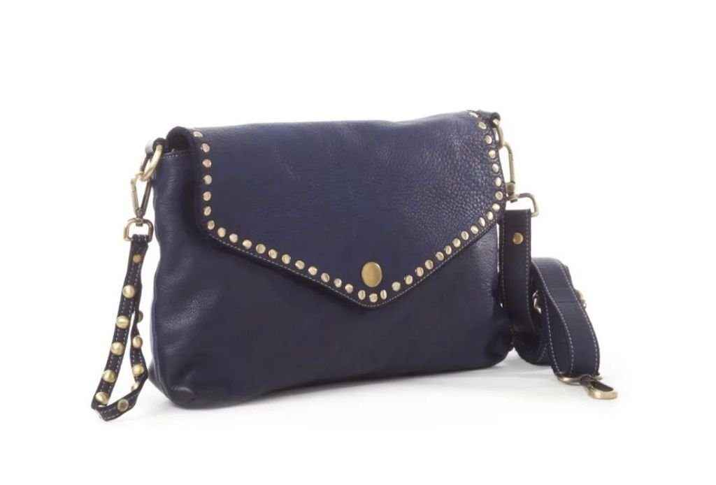 BZNA Bag Doria Blau Clutch Italy Designer Damen Umhängetasche Schultertasche Neu