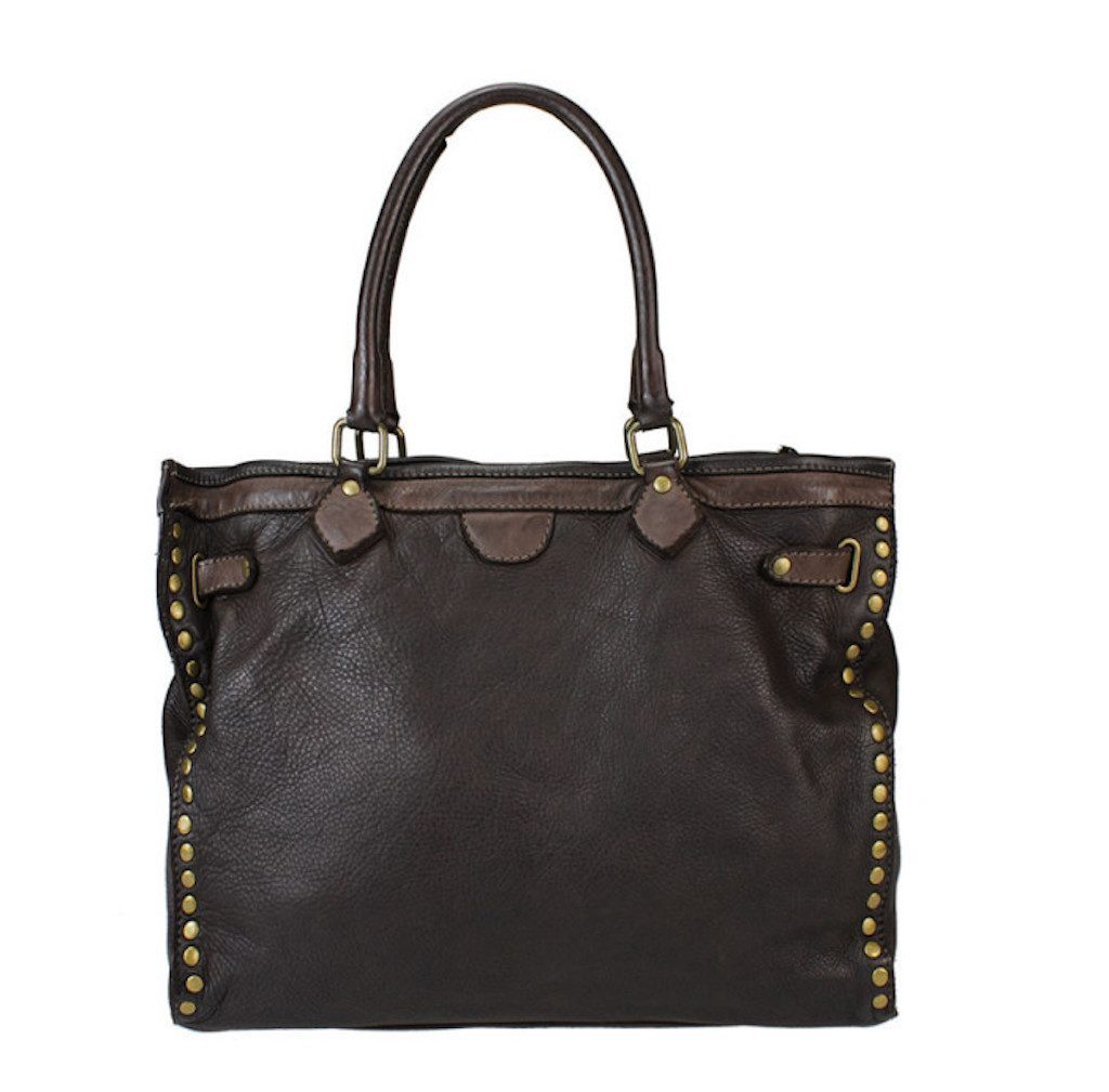 BZNA Bag Sue Braun Italy Designer Messenger Shopper Handtasche Schultertasche Tasche - B Z N A