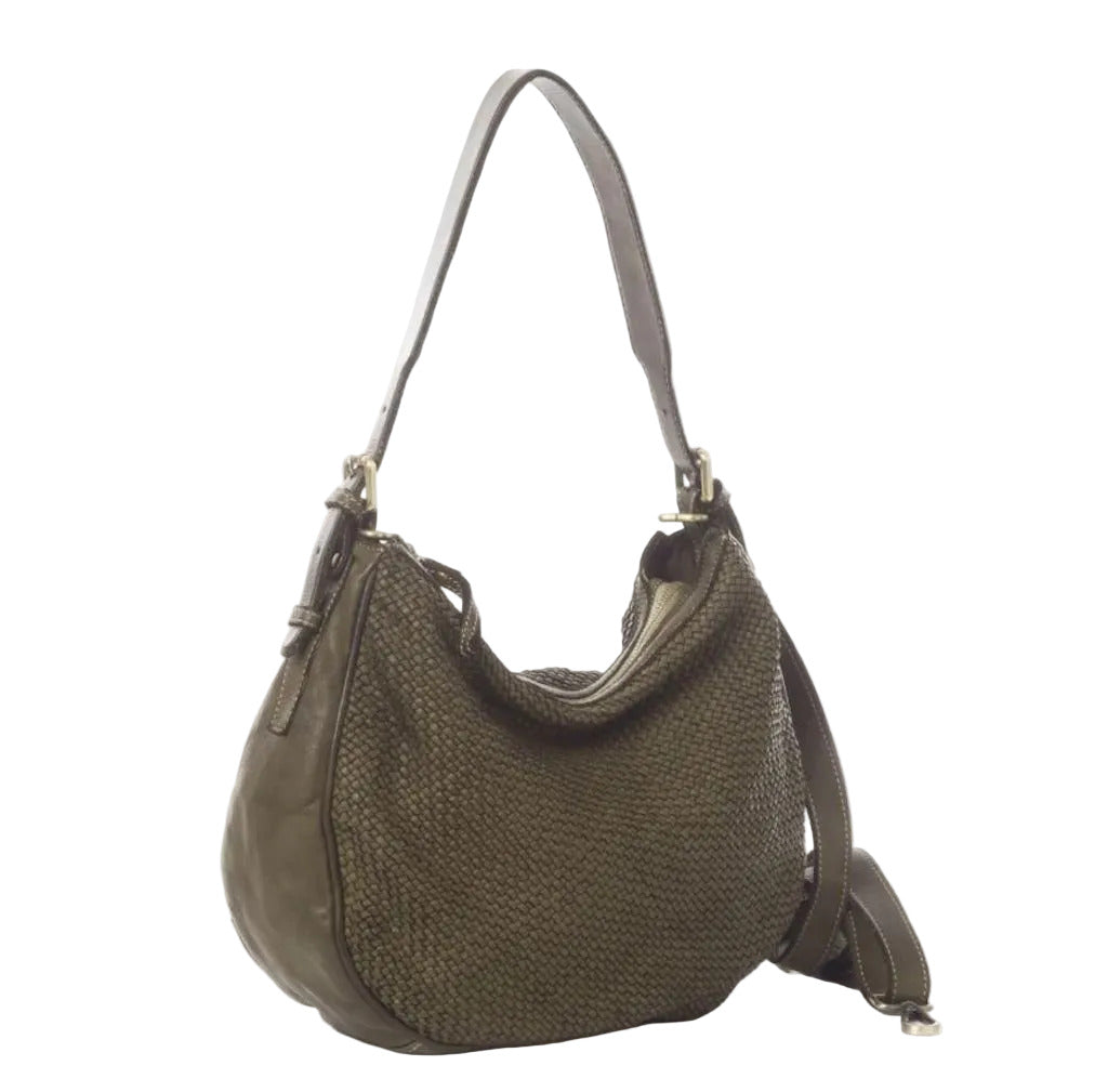 BZNA Bag Anja Grün Italy Designer Beutel Umhängetasche Damen Handtasche Leder - B Z N A