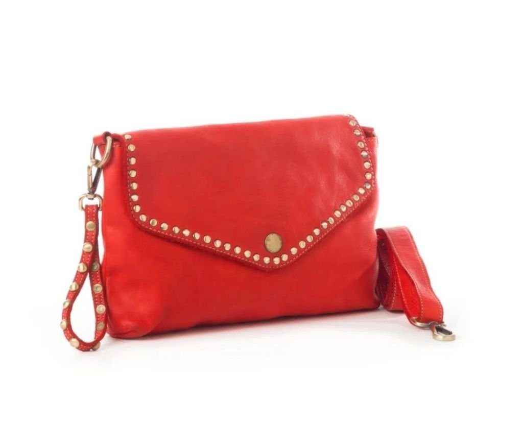 BZNA Bag Doria Rot Clutch Italy Designer Umhängetasche Schultertasche Tasche Neu