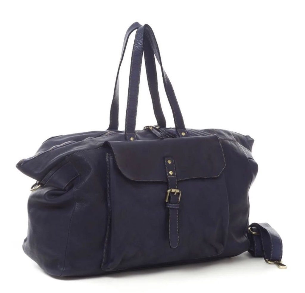 BZNA Bag Carilla Blau Italy Designer Weekender Sporttasche Reisetasche Schultertasche Shopper - B Z N A