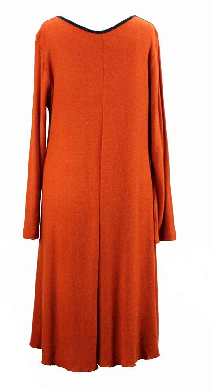 BZNA Wollkleid Lana Wolle Strickkleid Tunika Kleid Orange nero Longpulli Tunikakleid Shirt 36 38 40 42 44 46 one size Damen Dress Oberteil elegant