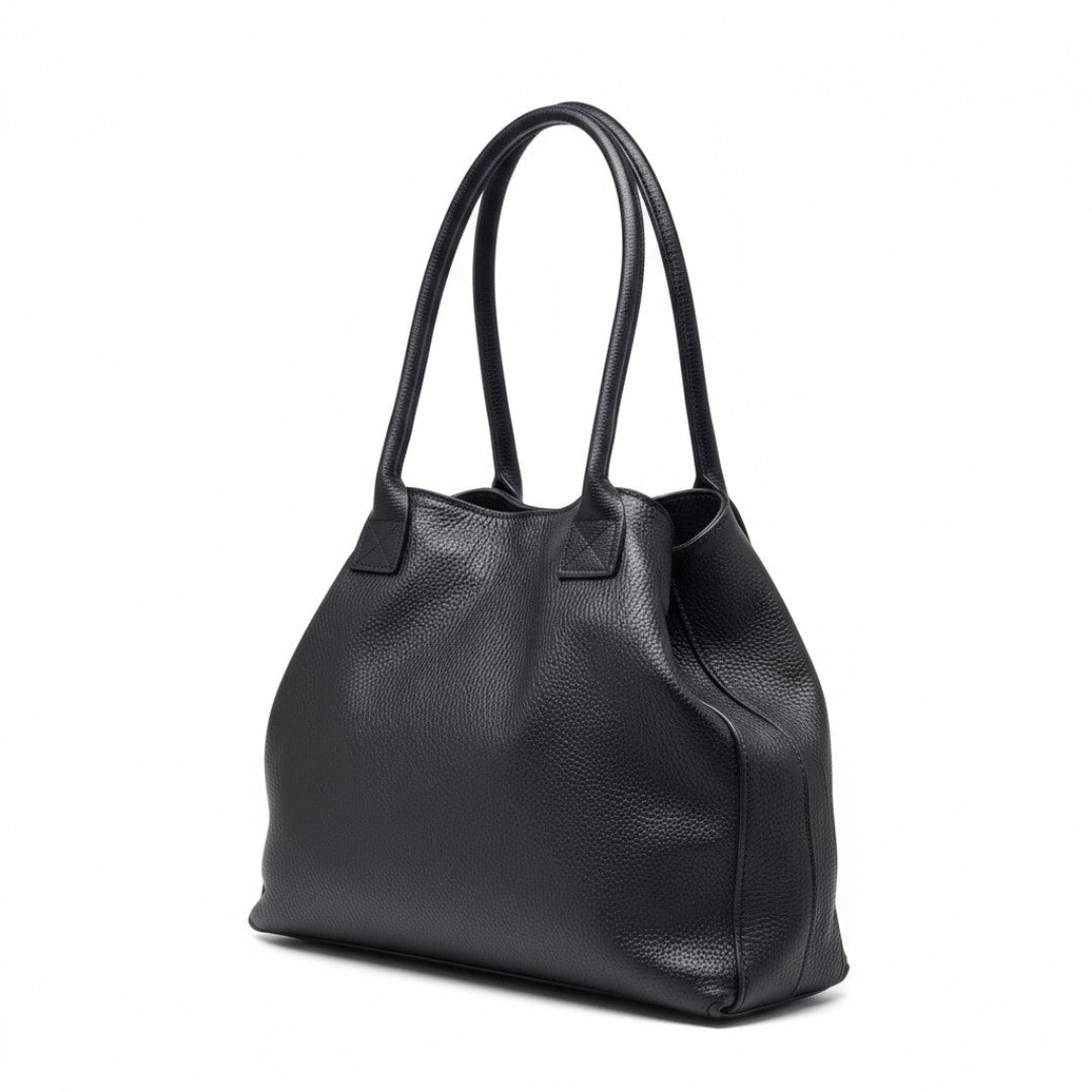 BZNA Bag Ladiva Schwarz Leder Italy Damen Shopper Handtasche Schultertasche Tasche - B Z N A