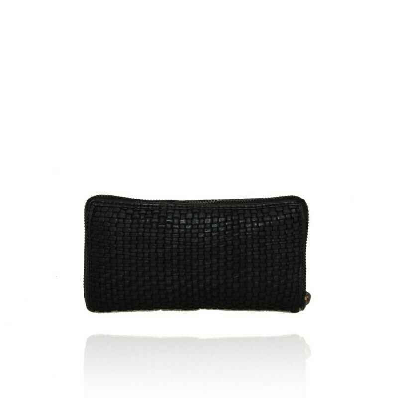 BZNA Berlin Zoya Schwarz Wallet Leather Leder Portemonnaie Geldbörse Clutch