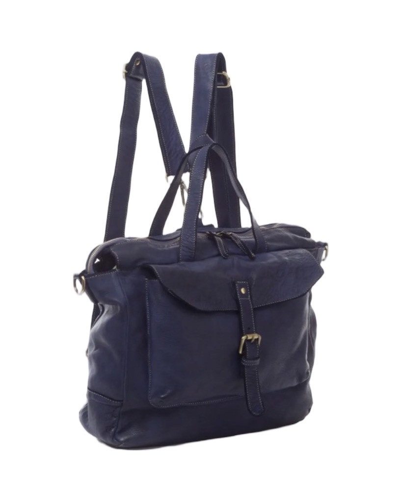 BZNA Bag Rucksack Smilla Blau Backpacker Designer Rucksack Damenhandtasche Schultertasche - B Z N A