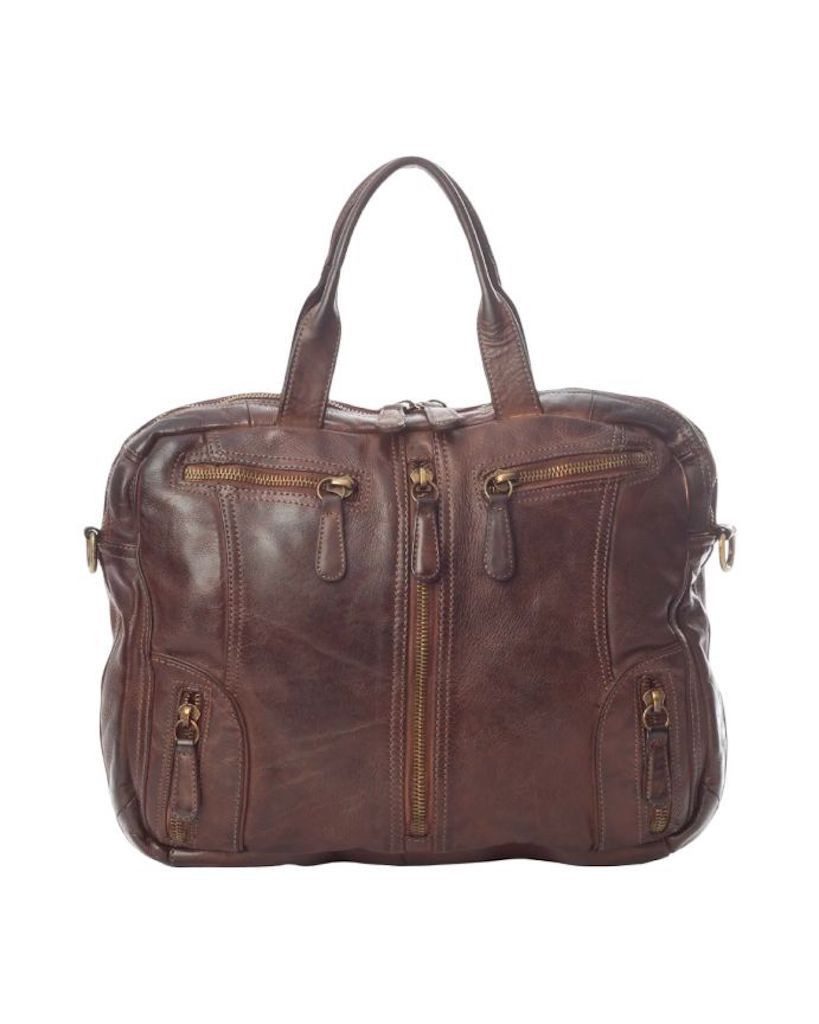 BZNA Bag Simsa Braun Business Aktentasche Designer Ledertasche Schultertasche Unisex - B Z N A
