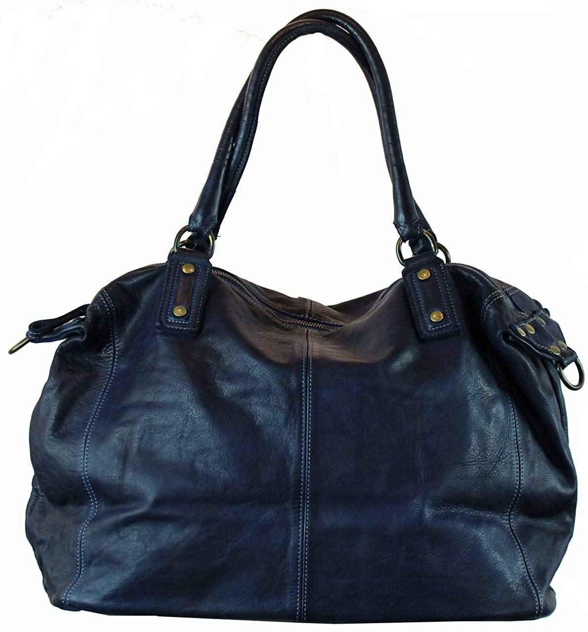 BZNA Bag Viola Blau blue taly Designer Damen Handtasche Ledertasche Schultertasche Tasche Leder Shopper Neu