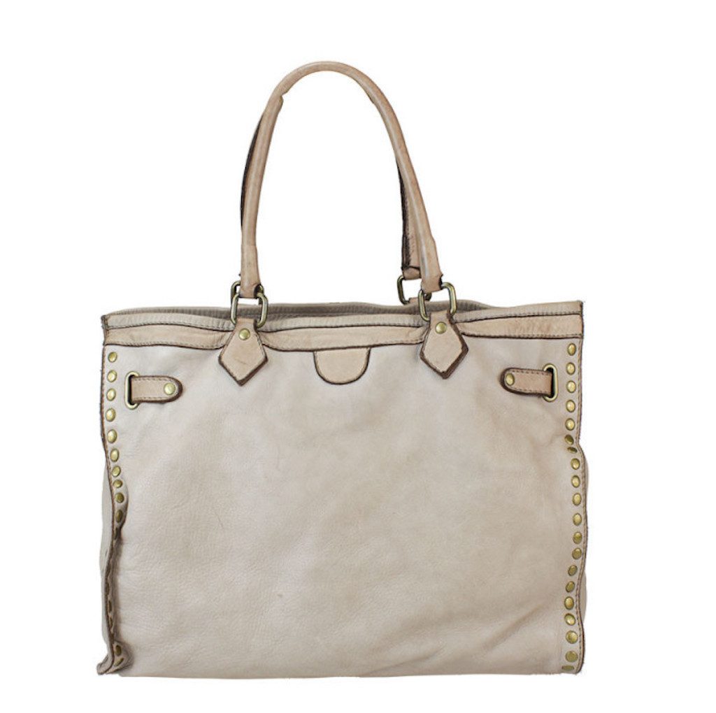 BZNA Bag Sue Taupe Italy Designer Messenger Shopper Handtasche Schultertasche Tasche - B Z N A
