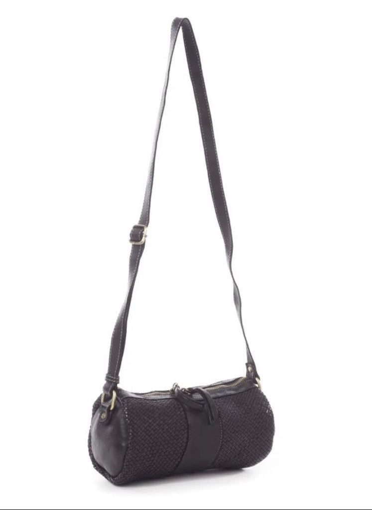 BZNA Umhängetasche Tilly Schwarz Italy Designer Clutch Ledertasche Schultertasche - B Z N A