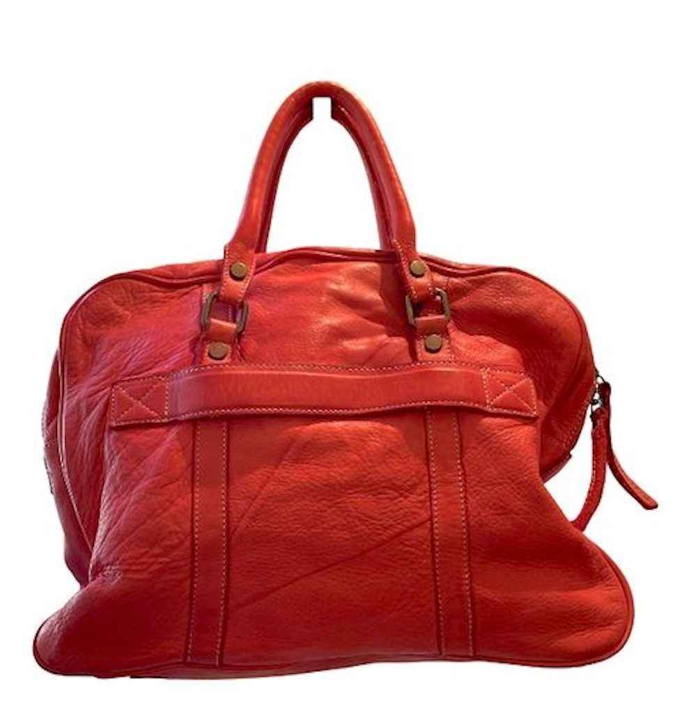 BZNA Berlin Sofia Rot Vintage Business Aktentasche Handtasche Damentasche Herrentasche Echt Leder Ledertasche Handtasche Bag