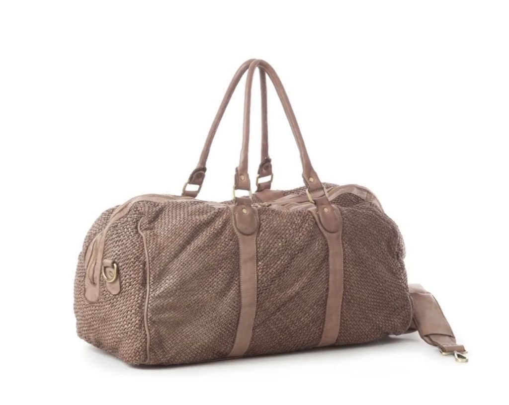 BZNA Bag Viona Taupe Italy Designer Weekender Unisex Reise Tasche Handtasche Schultertasche Leder Shopper Neu - B Z N A