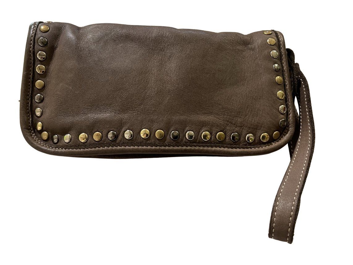 BZNA Berlin Romy Braun Wallet Clutch Leather Leder Portemonnaie Geldbörse - B Z N A
