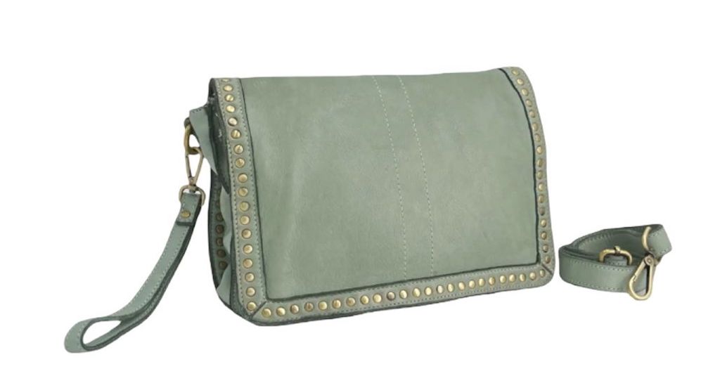 BZNA Bag Gil Salvia Grün Italy Designer Clutch Umhängetasche Damen Handtasche Schultertasche Tasche Leder Shopper Neu - B Z N A