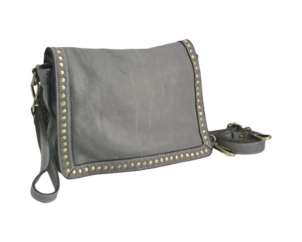 BZNA Bag Gil Grau grey Italy Designer Clutch Umhängetasche Damen Handtasche Schultertasche Tasche Leder Shopper Neu - B Z N A