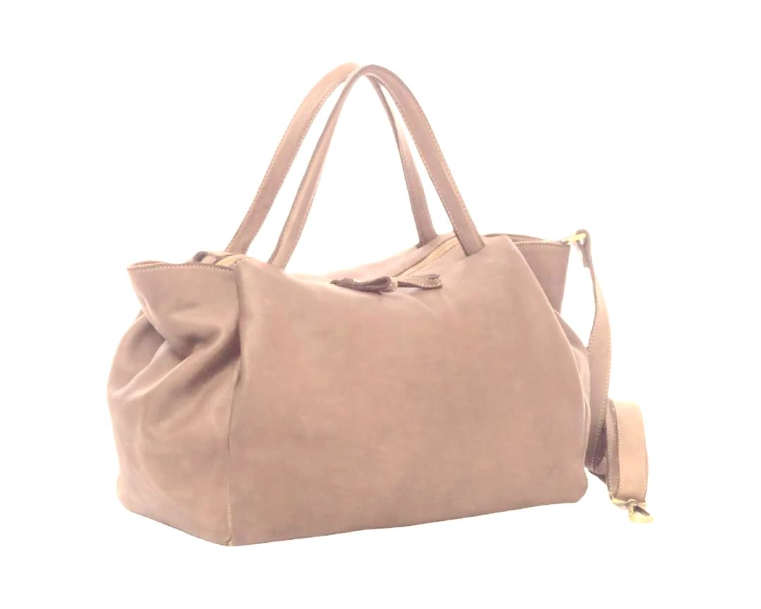 BZNA Bag Diana Beige Italy Designer Damen Handtasche Schultertasche Tasche Leder - B Z N A