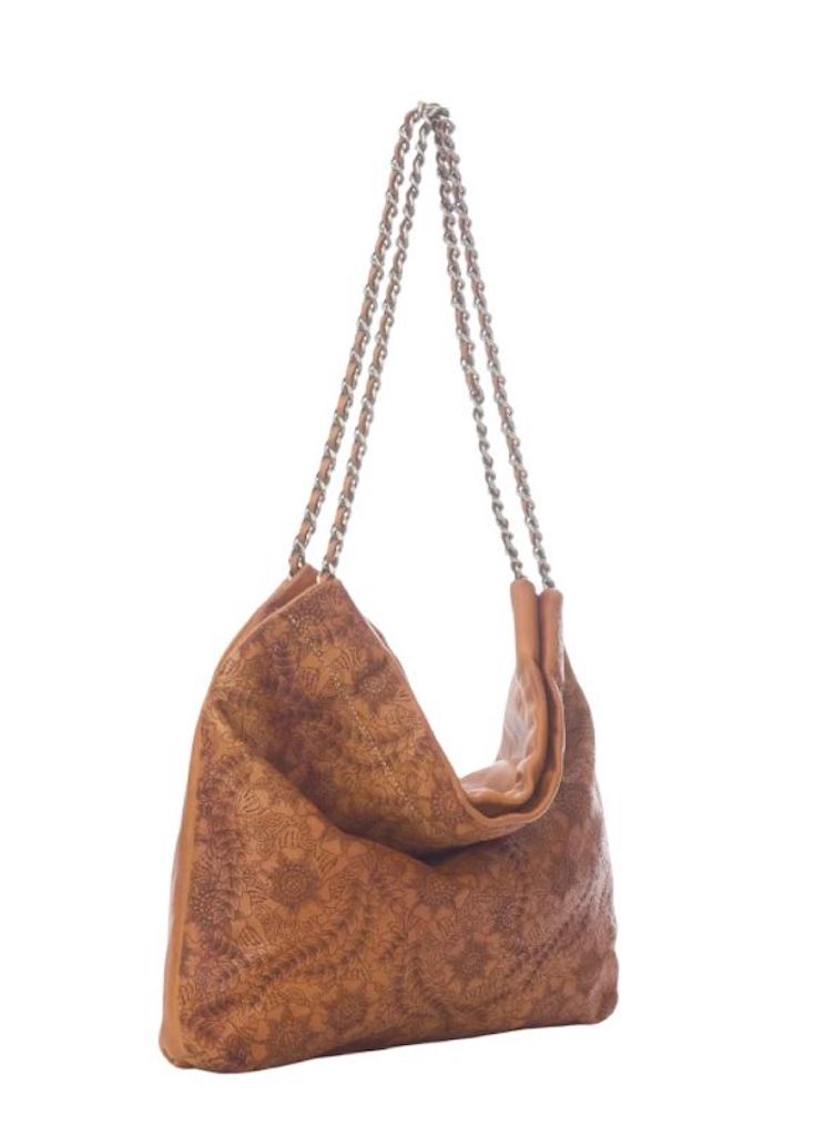 BZNA Umhängetasche Santi Cognac Designer Beutel Handtasche Schultertasche - B Z N A