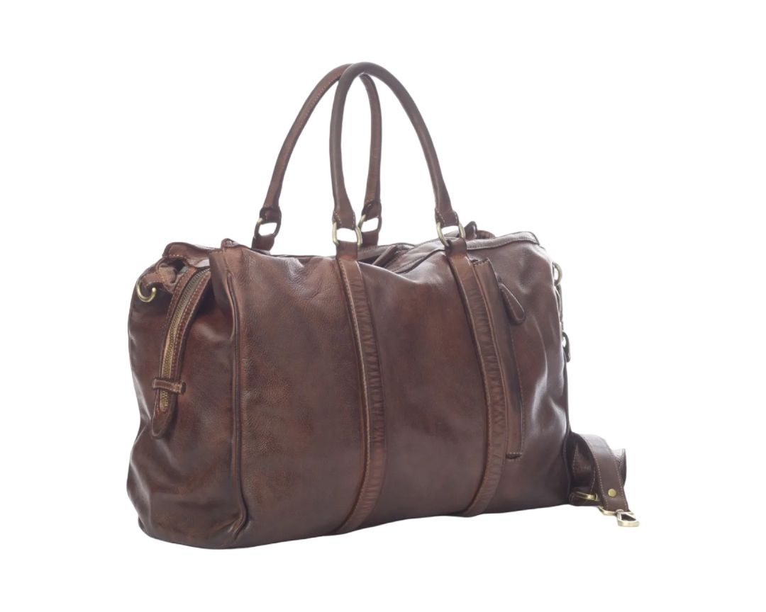 BZNA Bag Bea Braun Italy Designer Unisex Weekender Reise Tasche Handtasche Schultertasche Leder Shopper - B Z N A