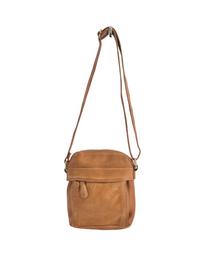 BZNA Bag Damla Cognac Italy Designer Unisex Gürteltasche Umhängetasche Fanny Bag - B Z N A