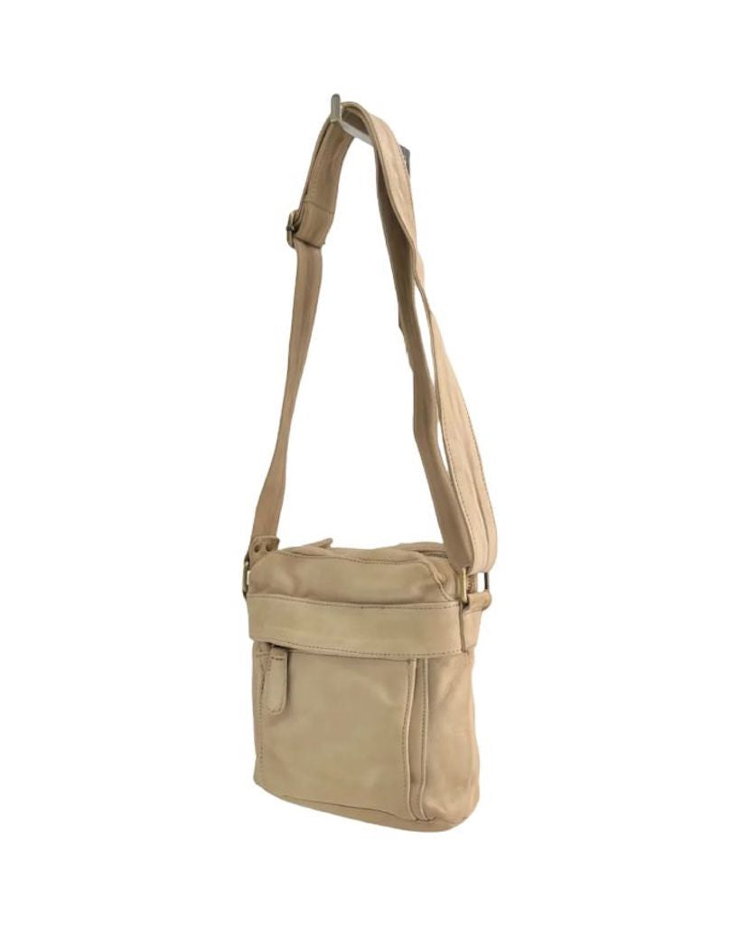 BZNA Bag Damla Beige Italy Designer Unisex Gürteltasche Umhängetasche Fanny Bag - B Z N A