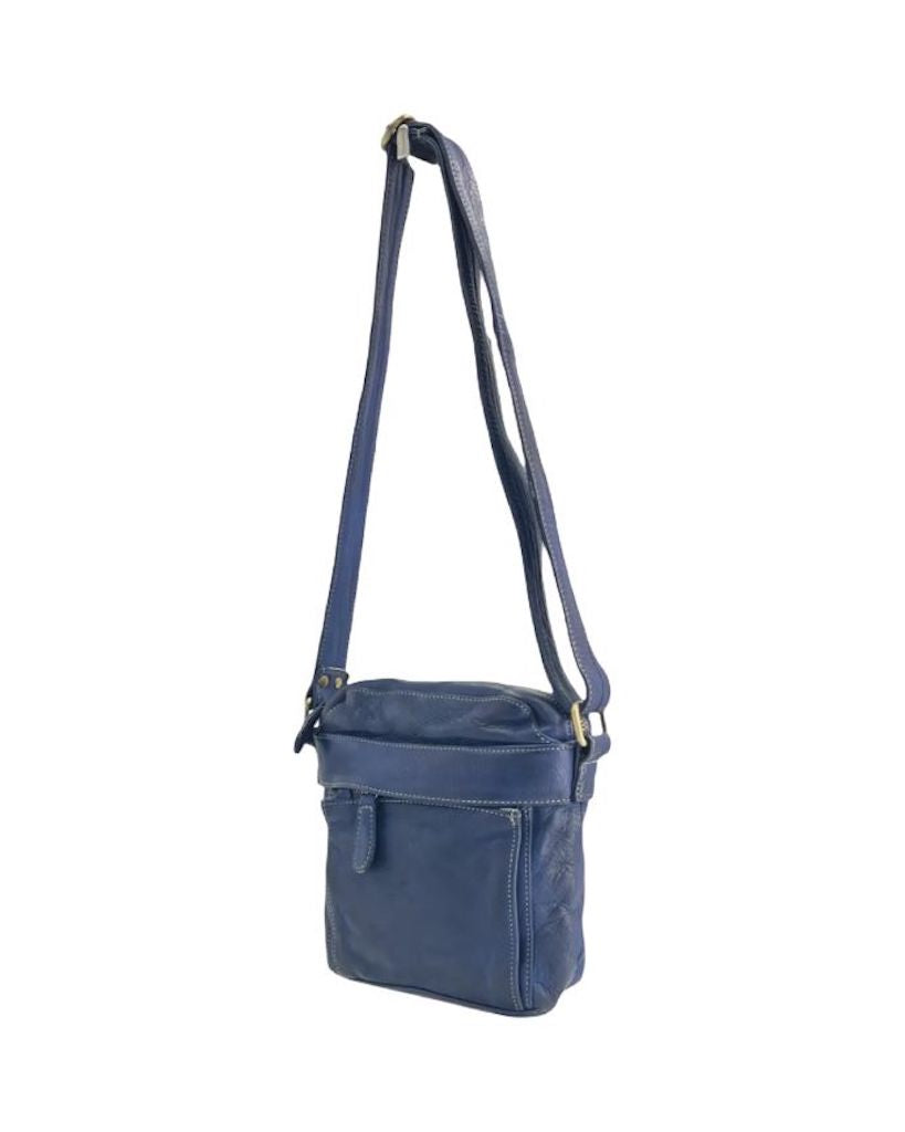 BZNA Bag Damla Blau Italy Designer Unisex Gürteltasche Umhängetasche Fanny Bag - B Z N A