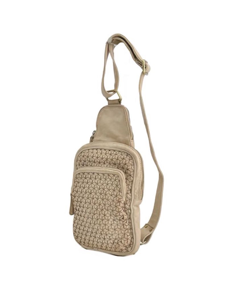 BZNA Bag Sahra Beige Italy Designer Gürteltasche Bauchtasche Fanny Bag - B Z N A
