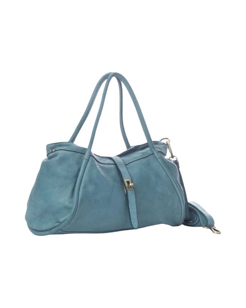 BZNA Bag Flora Petrol Italy Designer Damen Handtasche Schultertasche Tasche Leder Neu - B Z N A