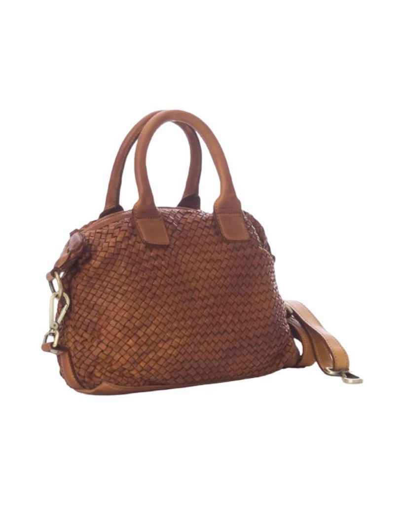 BZNA Bag Bianca Cognac Italy Designer Damen Handtasche Schultertasche Tasche