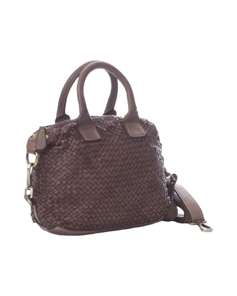 BZNA Bag Bianca Taupe Italy Designer Damen Handtasche Schultertasche Tasche - B Z N A