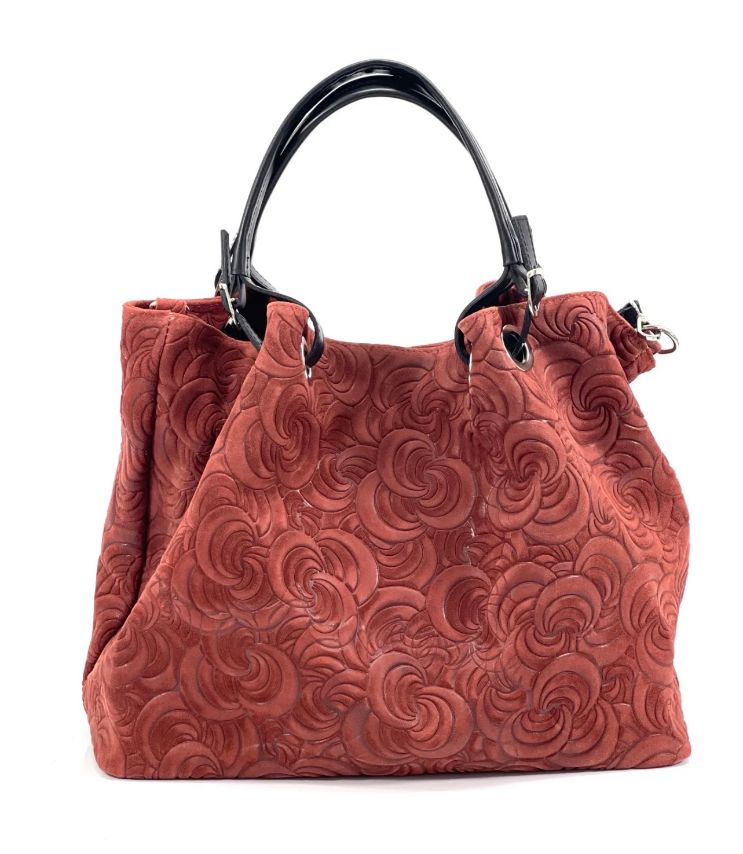 BZNA Bag Sephrina Mattone geprägt Leder Italy Damen Shopper Handtasche Schultertasche Tasche - B Z N A