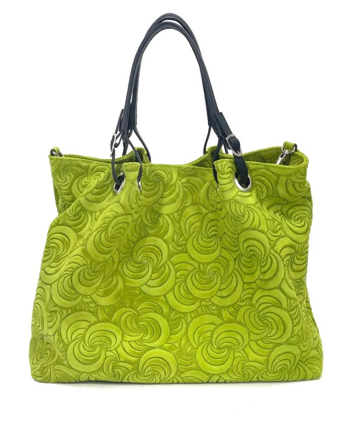 BZNA Bag Sephrina Avocado geprägt Leder Italy Damen Shopper Handtasche Schultertasche Tasche - B Z N A