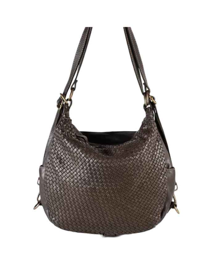 BZNA Bag Lizz Braun Backpacker Designer Rucksack Damenhandtasche Schultertasche