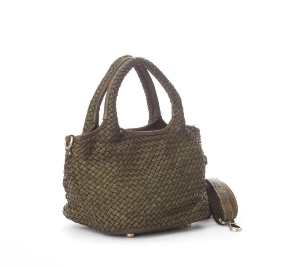 BZNA Bag Mala Grün Italy kleine Damen Handtasche Schultertasche Tasche Leder - B Z N A