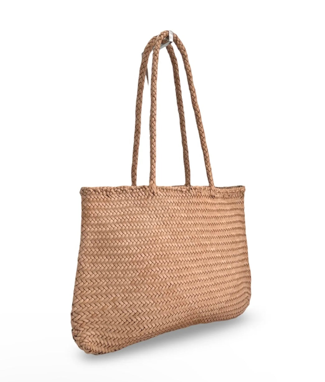 BZNA Bag Viva Beige Italy Damen Handtasche Schultertasche Tasche Leder - B Z N A