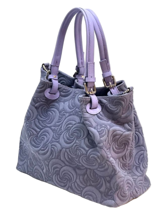 BZNA Bag Amia Violett geprägt Leder Italy Damen Shopper Handtasche Schultertasche Tasche