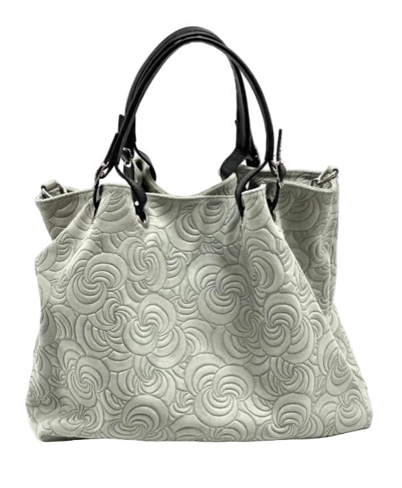 BZNA Bag Sephrina Grigio geprägt Leder Italy Damen Shopper Handtasche Schultertasche Tasche - B Z N A