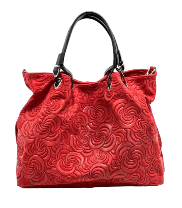 BZNA Bag Sephrina Rosso geprägt Leder Italy Damen Shopper Handtasche Schultertasche Tasche - B Z N A
