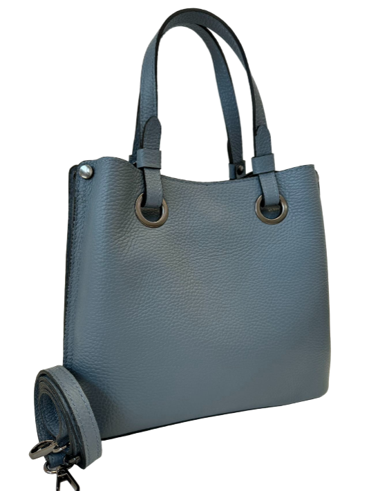 BZNA Bag Hana Blau Leder Italy Damen Handtasche Schultertasche Tasche