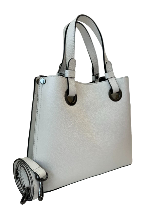 BZNA Bag Hana Weiß Leder Italy Damen Handtasche Schultertasche Tasche
