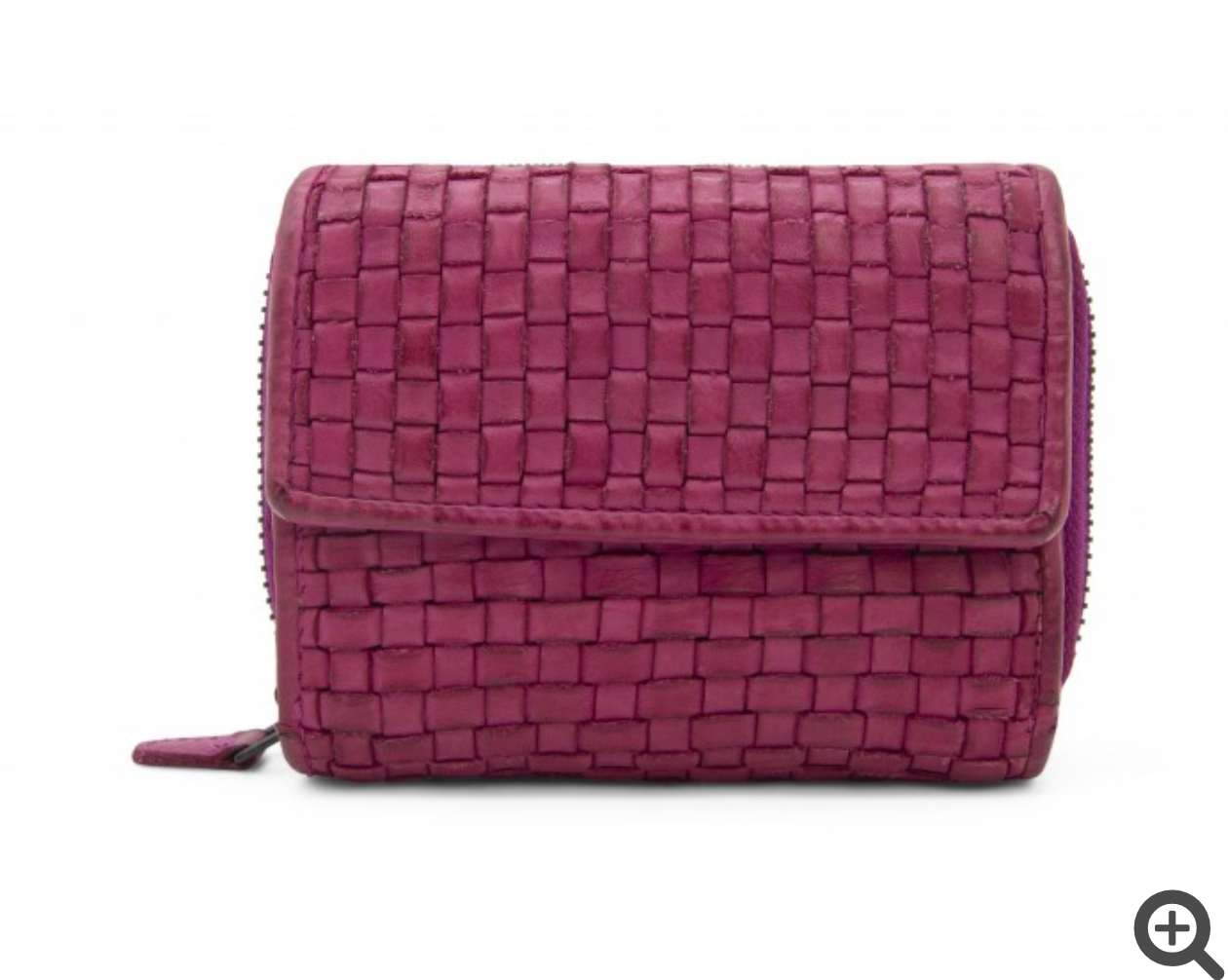 BZNA Berlin Gia Pink Wallet Leather Leder Portemonnaie Geldbörse Clutch - B Z N A