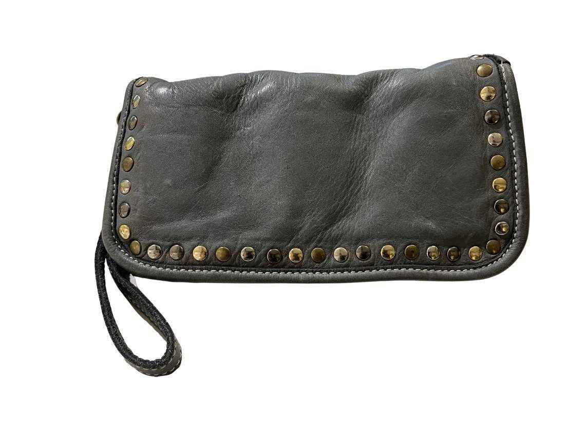 BZNA Berlin Romy Grau Wallet Clutch Leather Leder Portemonnaie Geldbörse
