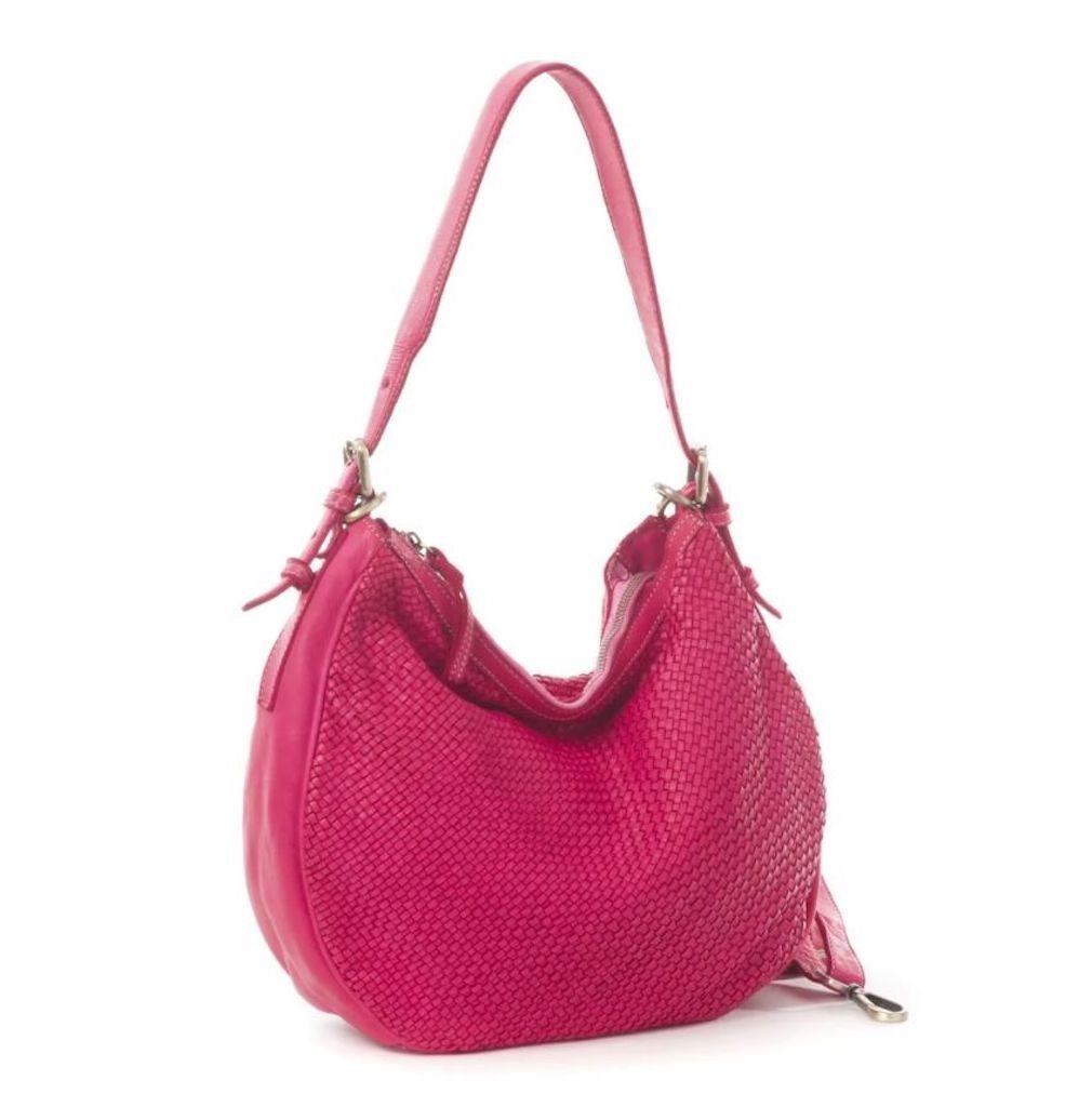 BZNA Bag Anja Pink Italy Designer Beutel Umhängetasche Damen Handtasche Leder - B Z N A
