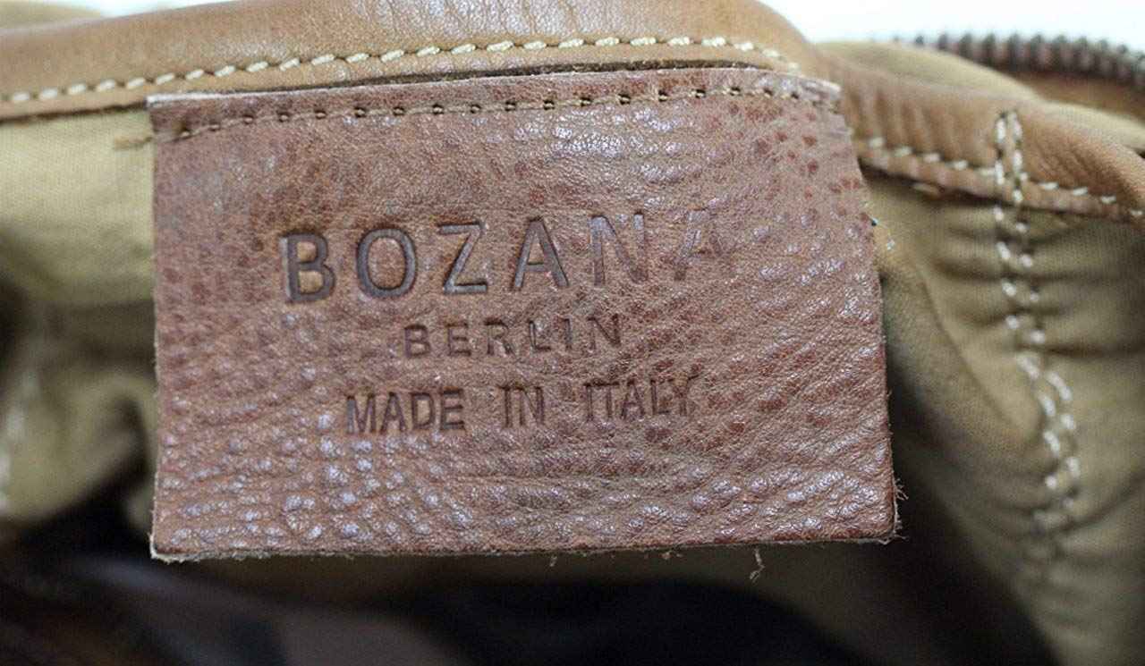 Bozana Bag Richie cognac Backpacker Designer Rucksack Damenhandtasche Schultertasche Leder Nappa sheep ItalyNeu